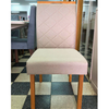 Mesa Minas Decor Ruby com Tampo de 1,60x0,90 + 6 Cadeiras Linho Bege 01/Bord.01, Imbuia Mel