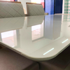Mesa Minas Decor Ruby com Tampo de 1,60x0,90 + 6 Cadeiras Linho Bege 01/Bord.01, Imbuia Mel
