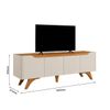 Rack Mavaular Atenas 4 Portas 1,80M - Off White/Naturalle