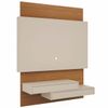Painel Pradel 140cm, Com 02 Gavetas - Off White/Freijó