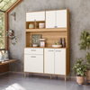Cozinha Nicioli Erva Doce 120 Freijo/Off White Cristal Pta Fechada