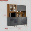 Kit Cozinha Demobile, Compacta, Amora, 10 Portas, 2 Gavetas - Amendola/Grafito Prime Tx