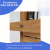 Guarda Roupas/Roupeiro Salleto Atenas 3 Portas Com Pes/Com Espelho - Cin/Off
