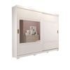 Roupeiro / Guarda Roupas Panan Blumenau 2 Portas Slide Com Espelhos Pes Retangular Menor Branco