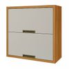 Armario Aero Nesher 2 Portas Bascula Imperatriz 80Cm 100% MDF - Freijo-Off White