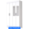 Roupeiro Freedom 4 Pts Com Espelho - Com Pe Bco