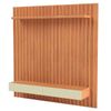 Painel Pradel Suspenso Ripado 183Cm Com Duas Gavetas + Led - Freijo/Off White