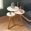 Mesa Tebarrot Lateral Classic 3 Tampos Off White/Nature