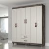 Roupeiro / Guarda Roupas Josan Light Plus 06 Pts, Com Pé - Amend/Off White