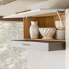 Cozinha Nicioli Lemon Freijo/Off White Cristal Pta Fechada + Balcao Niciolli Lemon Freijo/Off White Cristal C/ Tpo