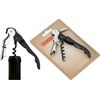 Saca-Rolha Dois Estágios (Sommelier)(Preto)(Personalizada)