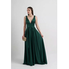 Vestido Cetim Com Pala Esmeralda