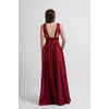 Vestido Cetim Com Pala Vermelho
