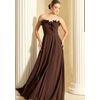 Vestido Plis Flor Marrom