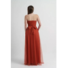 Vestido Laço Tule Terracota
