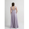 Vestido Cetim Com Pala Lavanda
