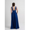 Vestido Cetim Com Pala Azul Bic 