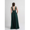 Vestido Cetim Com Pala Esmeralda