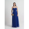 Vestido Laço Tule Azul Bic 
