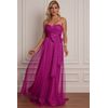 Vestido Laço Tule Fucsia