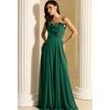 Vestido Plis Flor Esmeralda 