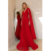 Vestido Manga Capa Vermelho