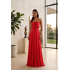 Vestido Plis Flor Vermelho