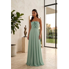 Vestido Plis Flor Menta 