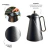 OUTLET Garrafa Térmica Lombardi Nero Preta 1L - Tuut