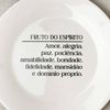 Prato de Sobremesa com frase "Fruto do Espírito..."