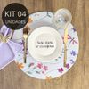 Kit 4 Americanos Redondo de Plástico - Primavera