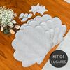 Kit 4 Lugares em Couro Ecológico - Coleção Mar Calmo
