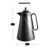 OUTLET Garrafa Térmica Lombardi Nero Preta 1L - Tuut