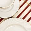 Prato de Sobremesa De Porcelana Branca Coleção Realeza