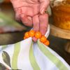 Porta Guardanapo de Bolas Laranja - Coleção Tangerinas
