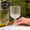 Jogo 6 Taças de Vidro Lines com Fio de Ouro - 380ml