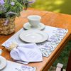 Kit 4 Guardanapos em Linho Misto - Coleção Jardim de Lavandas