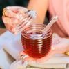 Meleira de Cristal com Pegador e Tampa Colméia - 210ml