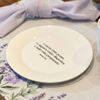 Kit 4 Pratos De Sobremesa Com Frase  A Mesa Está Posta...