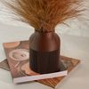 Vaso Canelado Textura Minimalista - Marrom