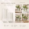 Kit 2 Vasos de Vidro Canelado Slim 550ml e 750ml