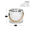 Kit 2 Vasos de Vidro Canelado com Alça Rústica - 700ML