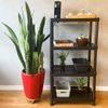 Estante Modular Reforçada 4 Prateleiras Preta Plástico 60cm