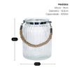 Kit 2 Vasos de Vidro Canelado com Alça Rústica