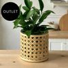 OUTLET Vaso de Vidro com Capa de Palhinha Sisal Vaso Pequeno