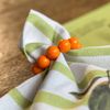 Kit 4 Porta Guardanapos de Bolas Laranja - Coleção Tangerinas