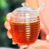 Meleira de Cristal com Pegador e Tampa Colméia - 210ml