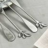 Kit 4 Espátulas de Aço Inox Leaves Prata - Wollf
