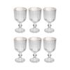 Jogo 6 Taças de Vidro Lines com Fio de Ouro - 380ml
