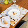Kit 4 Pratos de Sobremesa de Porcelana - Coleção Peras